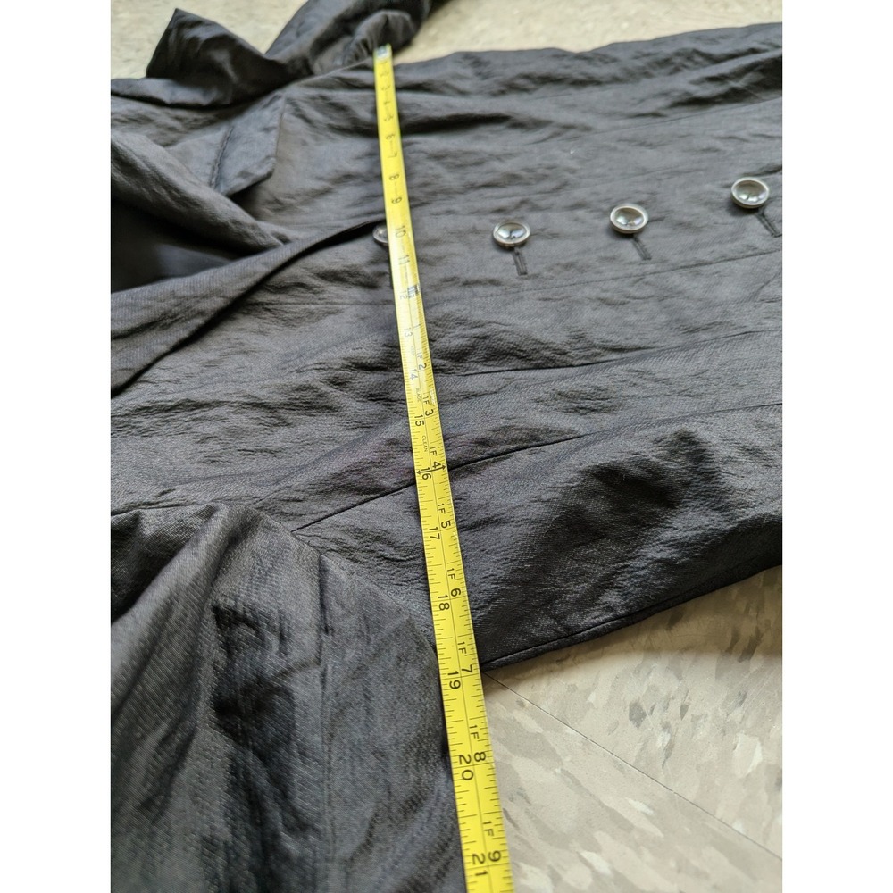 Carlisle Vintage 90s‎ Crinkle Texture Metallic Blazer Jacket Black Gray Size 10 - Picture 11 of 11